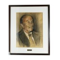 Acuarela realizada durante el periodo 1993-1995 por Josep Marfá - Retrato del Sr. Delmiro de Caralt